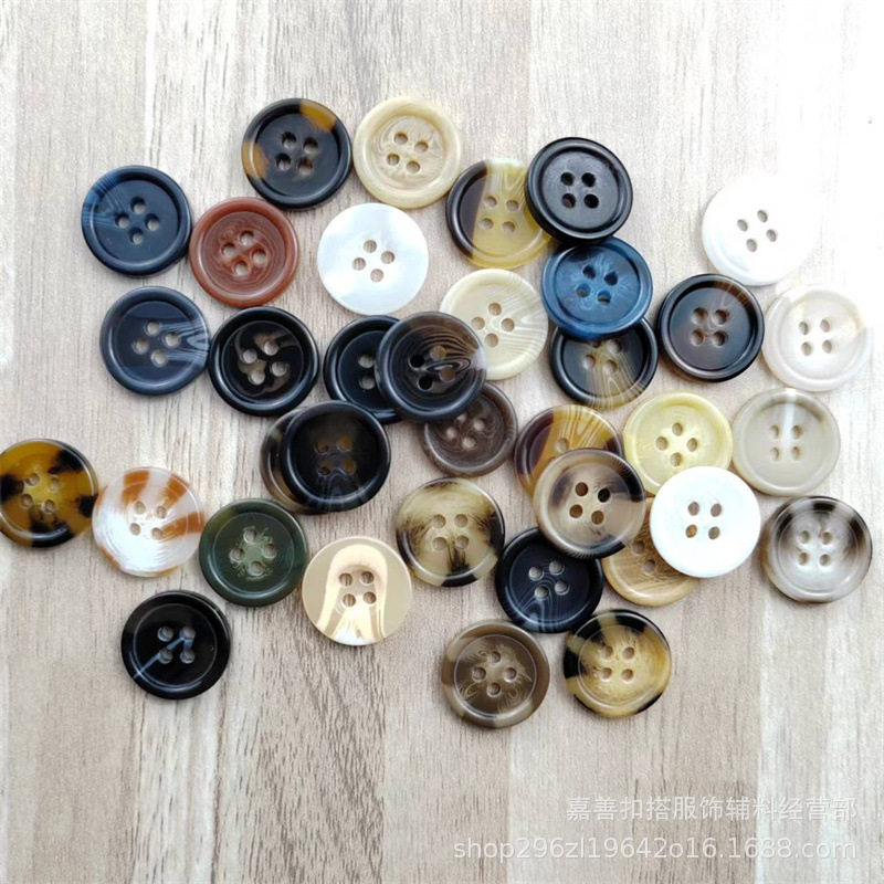 Colorful Resin Pattern Buttons Blazer Sweater Cashmere Outwear Windbreaker Women's Shirt Baby Clothes Small Buttons