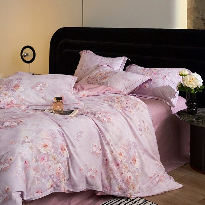 100% Cotton Brushed Four-Piece Set, Factory Pure Cotton Thickened Wedding Celebration Gift Bed Sheet Style Fitted Sheet Style Set