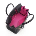 Black lining with plum red 30cm (with long shoulder strap)