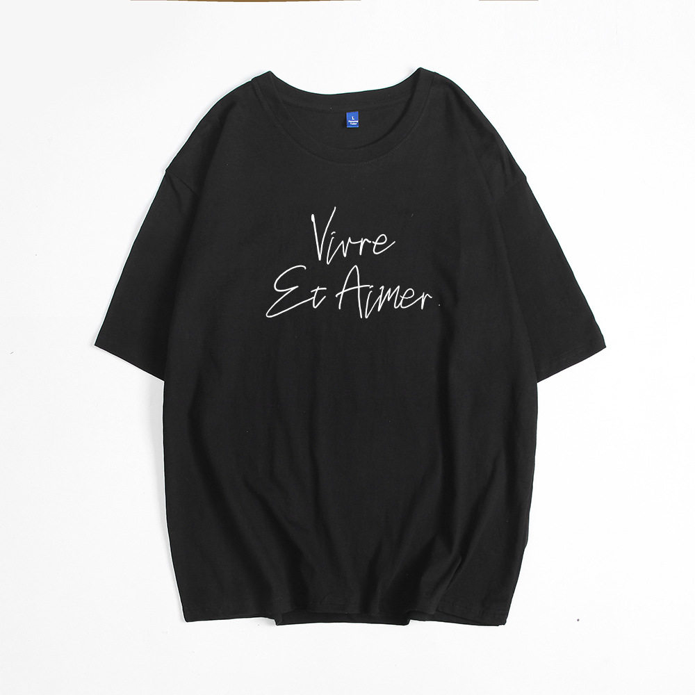 Womens Summer Loose Fit Cotton T Shirt Graphic Print Round Neck Short Sleeve Casual Wear Wholesale Available