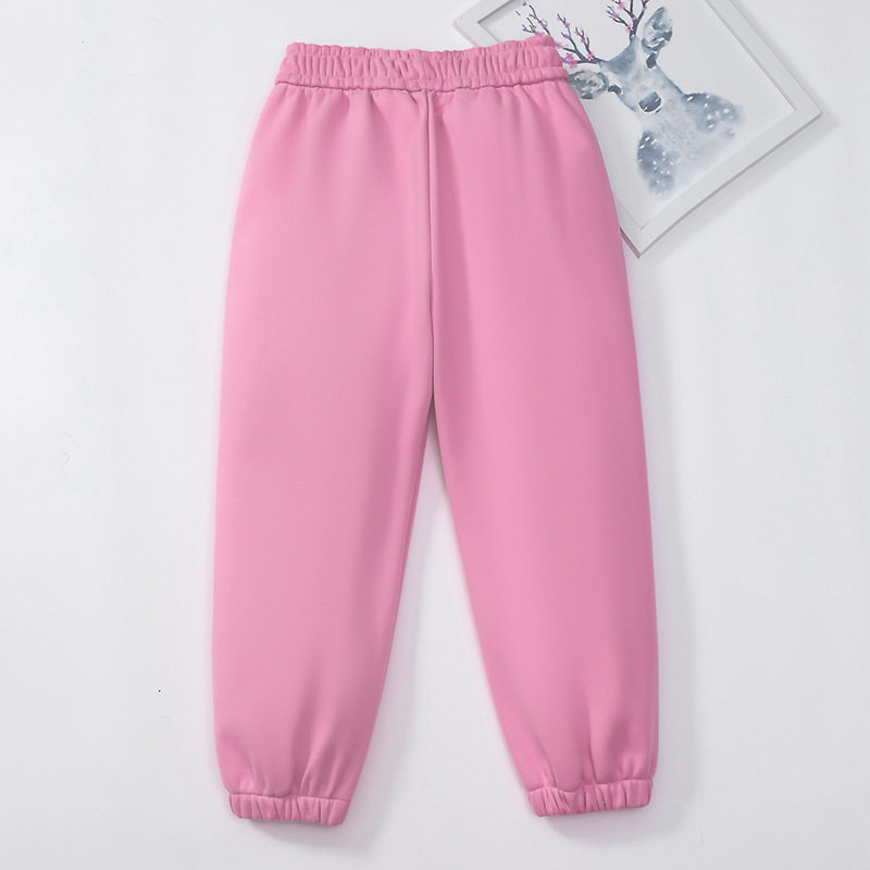 Thick Fleece-lined Kids' Pants, Winter Warm Kids' Trousers, Toddler Sports Pants