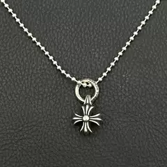 High-End Retro Ring Cross Flower Necklace European and American Hip-Hop Personalized Cross Pendant Classic Trendy Brand Niche