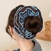Korean-Style Plaid Small Waist Hair Tie with a High-End Feel, Four-Layer Oversized Bun Hair Rope, Versatile British Hair Accessory Headband