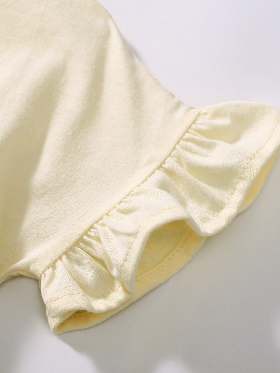 Cute Girls' Dress, Ruffle Sleeve Cotton Kids' Dress, Summer Girls' Tulle Skirt