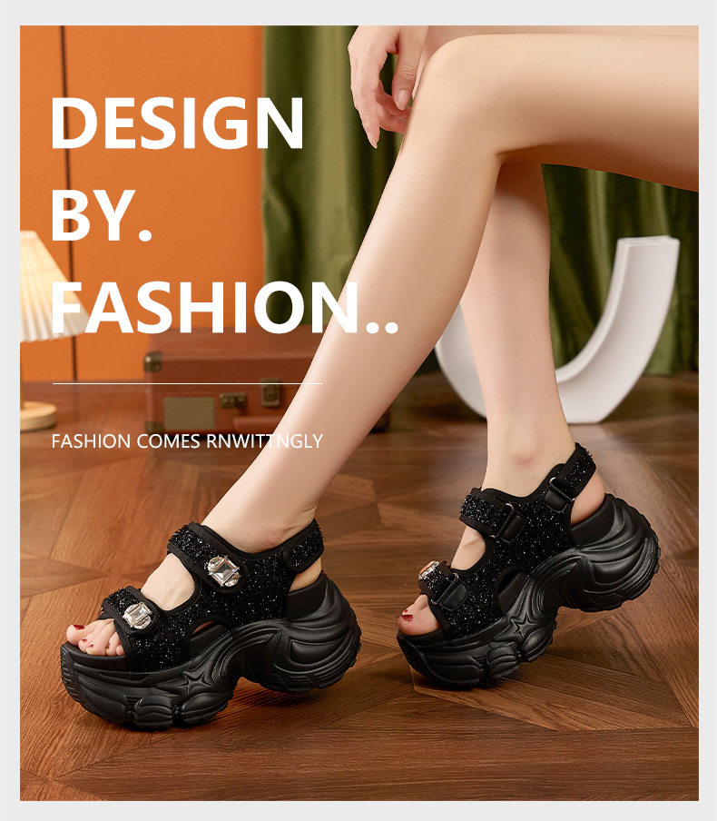 Dép sandal nữ xỏ ngón đế bệt chống trượt mùa hè — Bạc xám, Trắng, Đen chi tiết 13