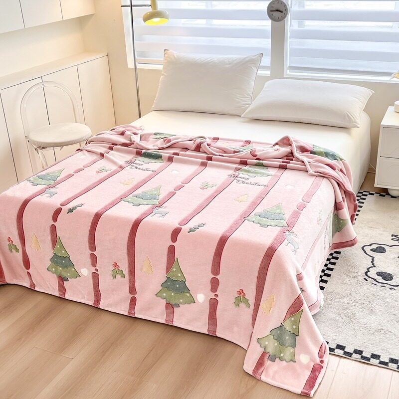 New Soft Snowflake Velvet Cashmere Thickeneded Blanket Multi-Purpose Blanket Christmas Blanket Nap Office Blanket
