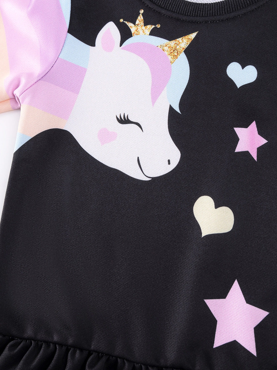 Abito bambine cartone animato, abito bambini carino autunno, abito principessa stile