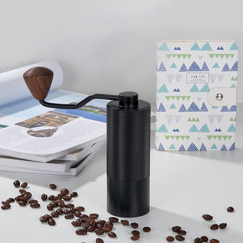 Hand-Cranked Coffee Grinder, Hand-Brewed Espresso Beans, Manual Grinding Equipment, Cnc Six-Star and Seven-Star Titanium-Plated Grinding Core