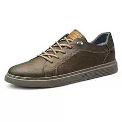Two-layer Cowhide Men's Shoes All-match Men's Soft-soled Leather Casual Leather Shoes Sneakers Men's Slip-on plus size Summer Breathable