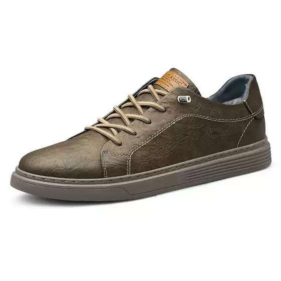 Two-layer Cowhide Men's Shoes All-match Men's Soft-soled Leather Casual Leather Shoes Sneakers Men's Slip-on plus size Summer Breathable