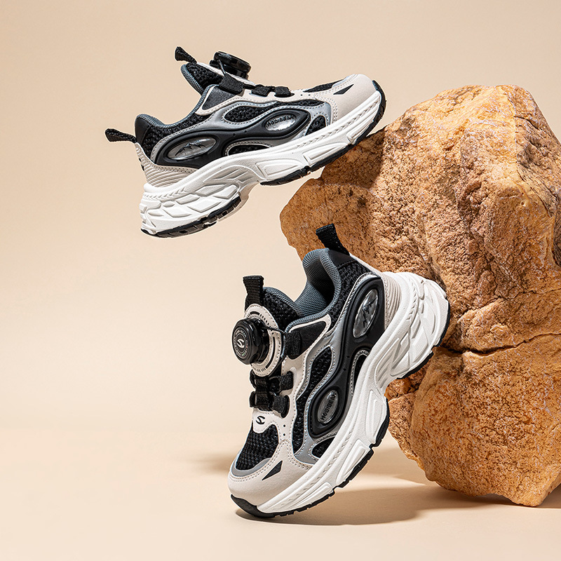 HOBIBEAR双网童鞋春秋休闲鞋透气时尚老爹鞋纽扣鞋运动鞋厂家直销