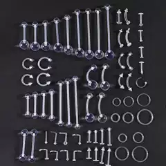 Cross-Border Acrylic Transparent Earrings Wholesale Amazon Spot Barbell Thread Invisible Student Earrings Piercing Jewelry