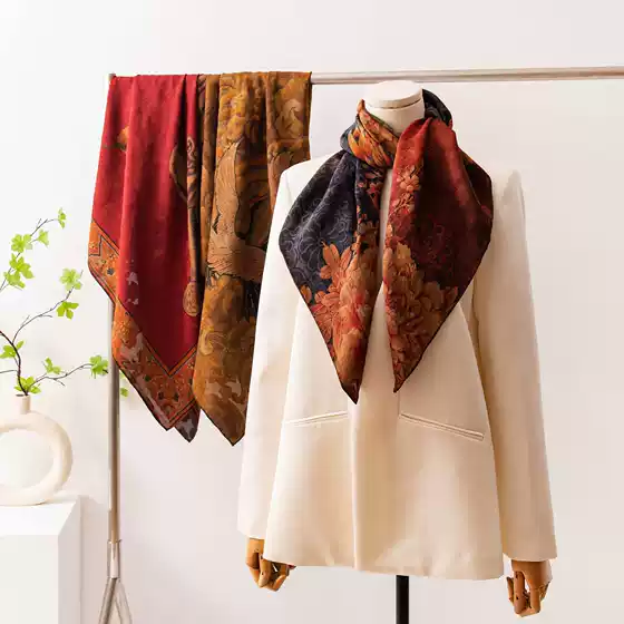 Premium Xiangyunsha New Chinese Style Mulberry Silk Scarf 2026 Collection - Luxury Gift Scarf for Mom