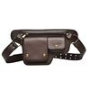 Amazon Pu Retro New Outdoor Men's Waist Bag Solid Color Zipper Waist Bag Leather Pin Buckle Waist Belt Personalized Versatile