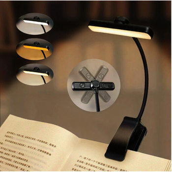 Cross-Border Learning Reading Lamp, Rotating 24 Led Clip-On Lamp, Eye Protection Small Desk Lamp, USB Rechargeable Book Clip Lamp, Small Night Light