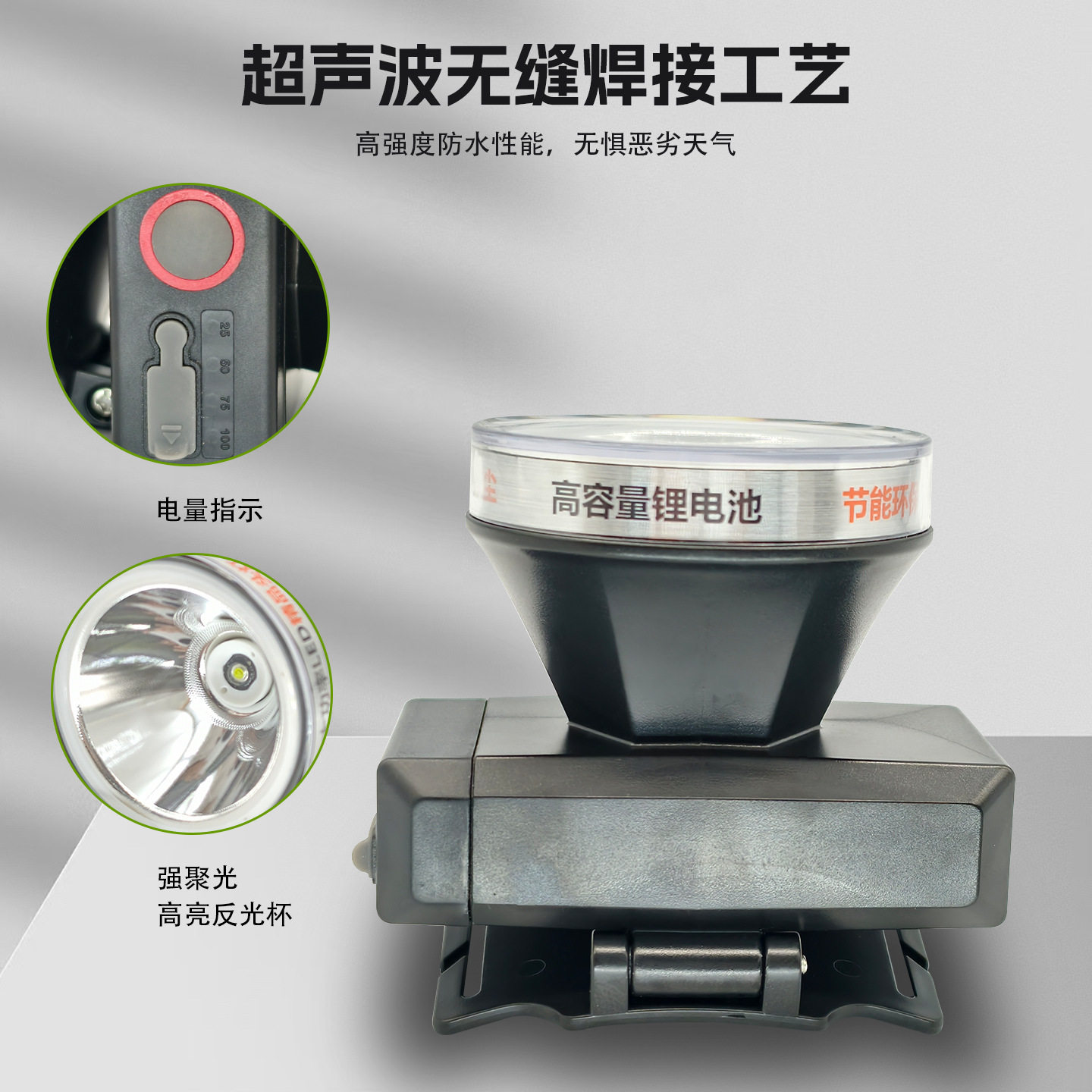 Head-Mounted Strong Light Headlamp, Long-Lasting Lithium Battery, High Lumen, Ultra-Bright Long-Range Rechargeable Outdoor Miner's Lamp, Dedicated for Night Fishing