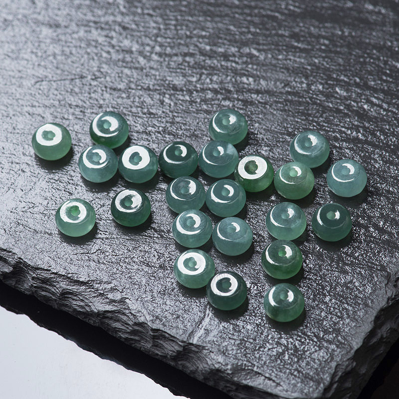 Natural A goods dangerous material jade loose beads ice old blue water abacus beads bracelet beads DIY accessories bracelet necklace