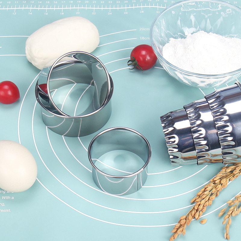 Kitchen Tools Dumpling Skin Large and Medium small size Stainless Steel Dental Round Dumpling Cutting Tool 3-Piece Dumpling Skin Mold