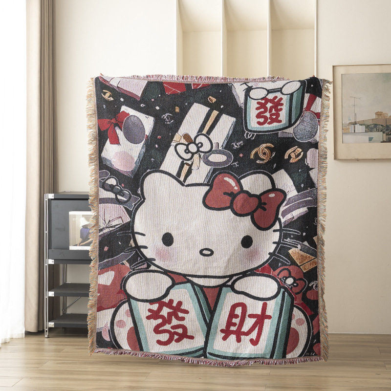 2025 New Retro Oil Painting Style Blanket, Leisure Blanket, Sofa Towel, Hanging Cloth Cover, Carpet, Tablecloth, Bedside Blanket, Blanket