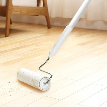 Hair Sticker Roller Large Hair Sticky Paper Roller Brush Long Handle Carpet Hair Dust Removal Brush Artifact Floor