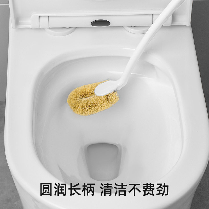 Long Handle Palm Toilet Brush Hard Hair Toilet Brush Toilet No Dead Angle Strong Cleaning Brush with Hook