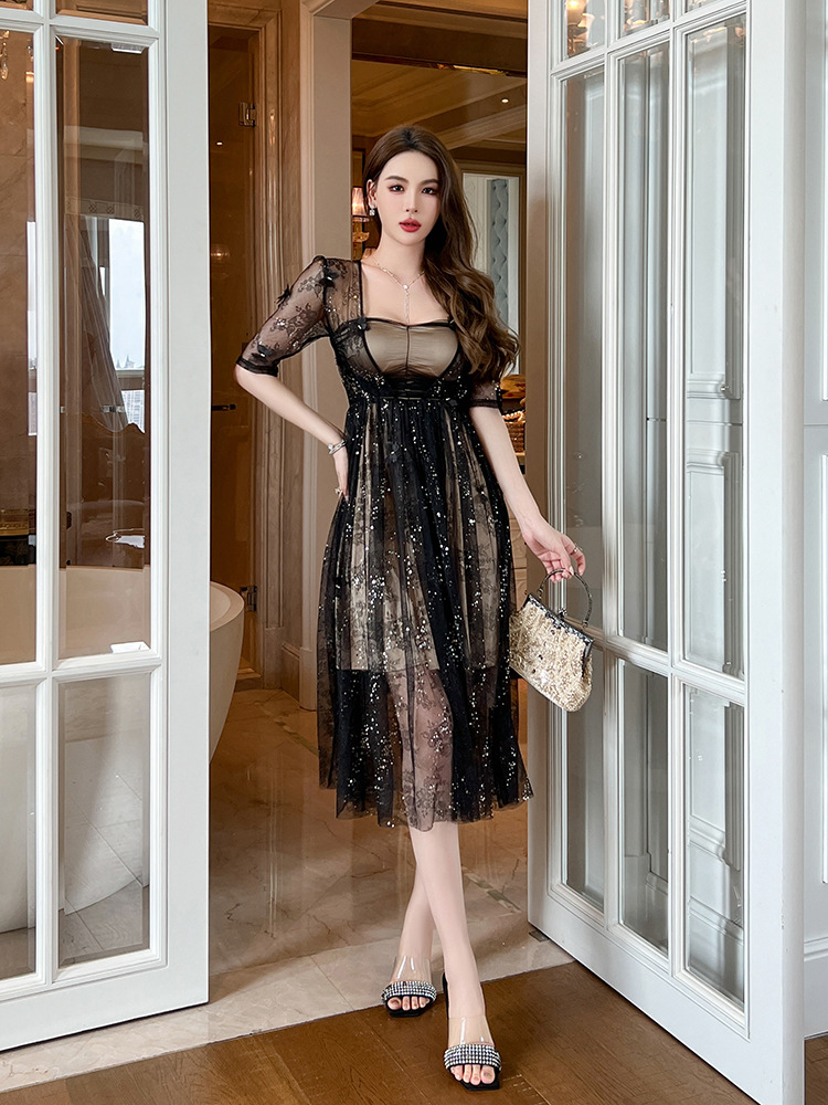 (Mới) Mã A1401 Giá 1780K: Váy Đầm Liền Thân Nữ Chtdng Lưới Mỏng Hàng Mùa Hè Trông Trẻ Hơn Tuổi Thời Trang Nữ Chất Liệu G05 Sản Phẩm Mới, (Miễn Phí Vận Chuyển Toàn Quốc).
