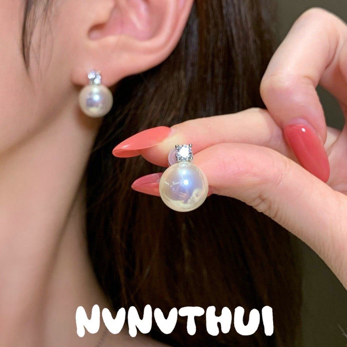 Austrian Court Princess Gemstone Australian White Pearl Necklace Tahiti Zhenduo Hemp Bead Zircon Earrings suit