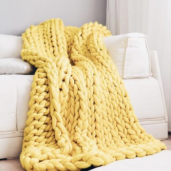 Amazon Nordic Thick Blanket Hand Woven Blanket Knitted Blanket Blanket Sofa Blanket Cover Blanket Super Thick Blanket