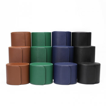 Spot High-End Genuine Leather Texture Cross-Grain Leather Watch Storage Box 1 2 3 Watch Positions Watch Box