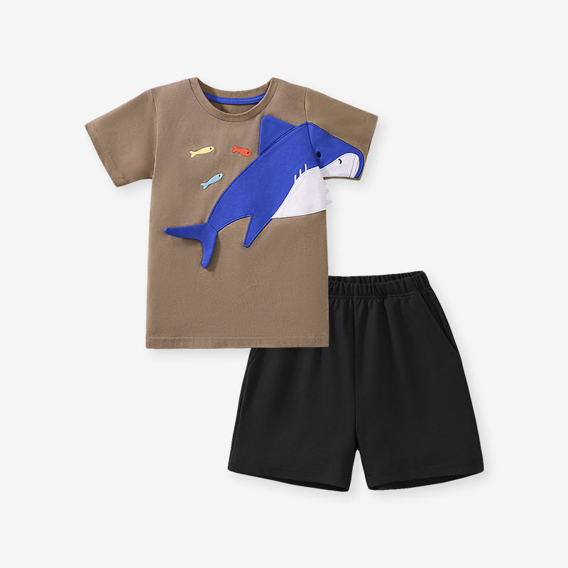 Vente en gros ensemble enfant usine, tenue deux pièces été