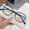 M2361 Plain Plain Glasses Women's Korean-style Fashionable and Available-power Large Face Slimming Polygon Glasses Frame ins Style