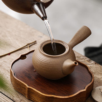 Ceramic Household Coarse Pottery Rock Mud Antique Tea Kettle for Boiling Water Electric Ceramic Kettle Warm Tea Kettle Tea Set Kung Fu Tea Set