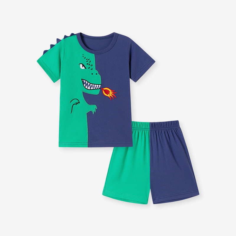 Boys' Summer Short-Sleeve Set, Kids' Two-Piece Outfit Wholesale