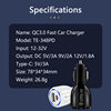Car Charger Mobile Phone Fast Charging Head Qc3.0+Pd Car Converter Car Charger Fast Charging One to Two Cross-Border New Model