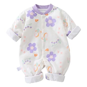 Baby's one-piece clothing autumn and winter cotton thin cotton men's and women's baby warm kayak climbing clothing newborn baby clothes