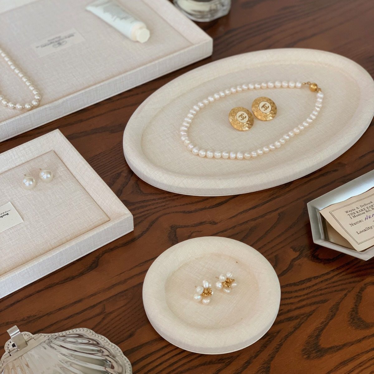 Tray Jewelry Ring Necklace Display Display Rack Jewelry Box Live Props Display Plate Earrings Jewelry Earrings