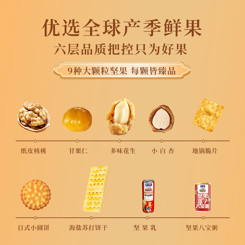 Three Squirrels Premium Gift 1273g Nut Gift Box Mixed Roasted Seeds and Dried Fruits Nut Gift Pack New Year's Gift