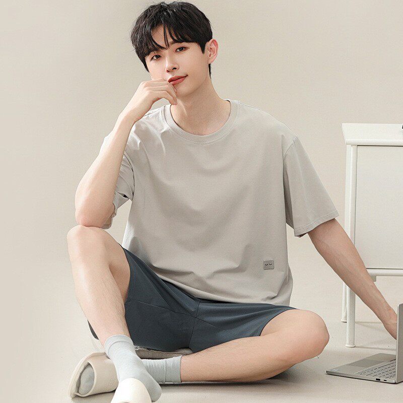 ชุดนอนผ้าโมดัล ไซส์ L-4XL แขนสั้น กางเกงขาสั้น สำหรับฤดูร้อน เนื้อผ้าบาง ไซส์ใหญ่ ชุดอยู่บ้านสำหรับฤดูร้อน