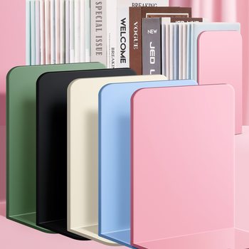 2-Piece Bookend Large Book Holder Book Support Student Use Telescopic Bookend Office Desktop Storage Fixed Simple