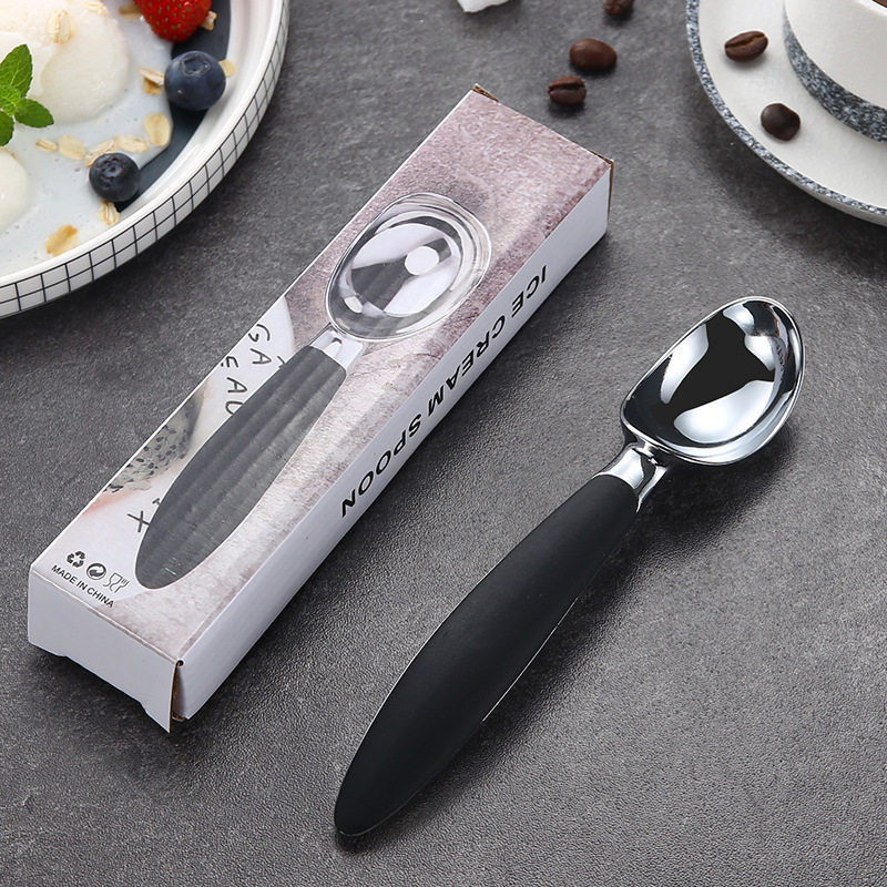 New zinc alloy ice cream spoon stainless steel ice cream ball scoop cross border fruit dessert ball scoop LOGO