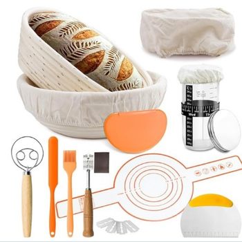 Cross-Border Rattan Bread Fermentation Basket European-Style Fermentation Bowl Indonesian Rattan European Bread Hand-Woven Storage Basket Natural