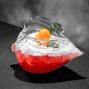 Creative Conch Style Cocktail Glass Glass Bartender Atmosphere Wine Glass Internet Red Shell Cup Cold Drink Cup