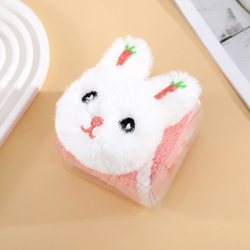 Doll towel can be hung not smelly thick coral fleece bear towel absorbent children's washing towel baby kitchen