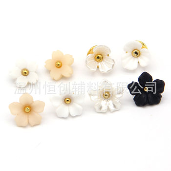 Plastic flower Button Flower type High shirt button spray light children's clothing DIY accessories Button Spot wholesale