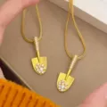 GF121-Gold Shovel Necklace