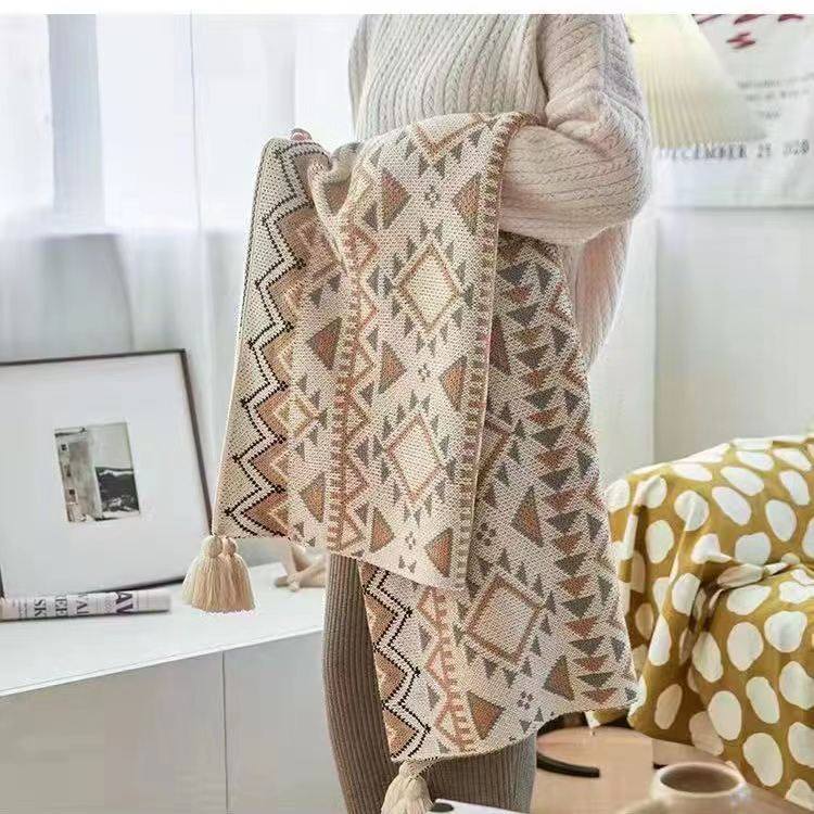 Navajo Sunlight Blanket Export Knitted Bohemian Sofa Cover Blanket Office Air Conditioning Nap Blanket Blanket