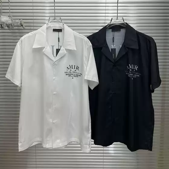 New European and American Trend Foreign Trade Fashion Casual Men's 3D Direct Injection Digital Printing Short-sleeved Men's Shirt Shirt Trendy Men