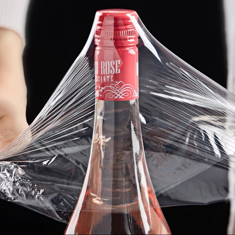 Plastic Wrap Food Grade Household Refrigerator Pe Point-Break Type High Temperature Resistant Economical Packaging Beauty Salon Special Large Roll Insurance Film