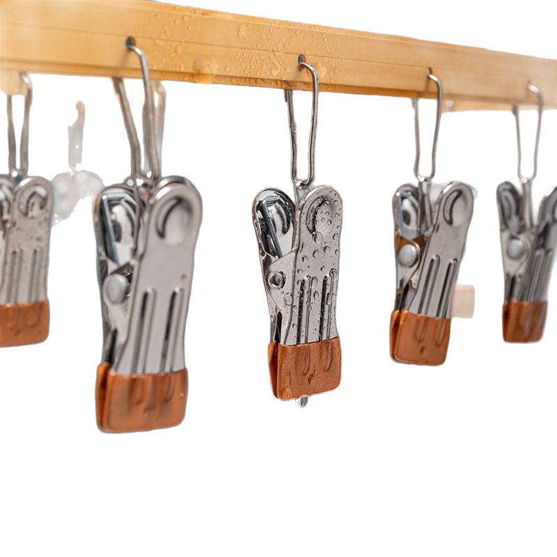 Aluminum Alloy Sock Rack Multi-Head Clothes Drying Rack Household Sock Drying Rack Multi-Clip Intimates Baby Baby Clothes Hanger