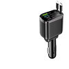 2025 New Super Fast Charging Car Charger Four-In-One Comes with Retractable Android Apple Cable Universal Multi-Function